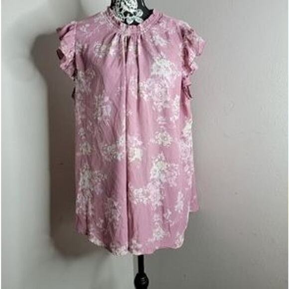 Tempted Los Angels Pink Floral Shirt - Picture 1 of 1
